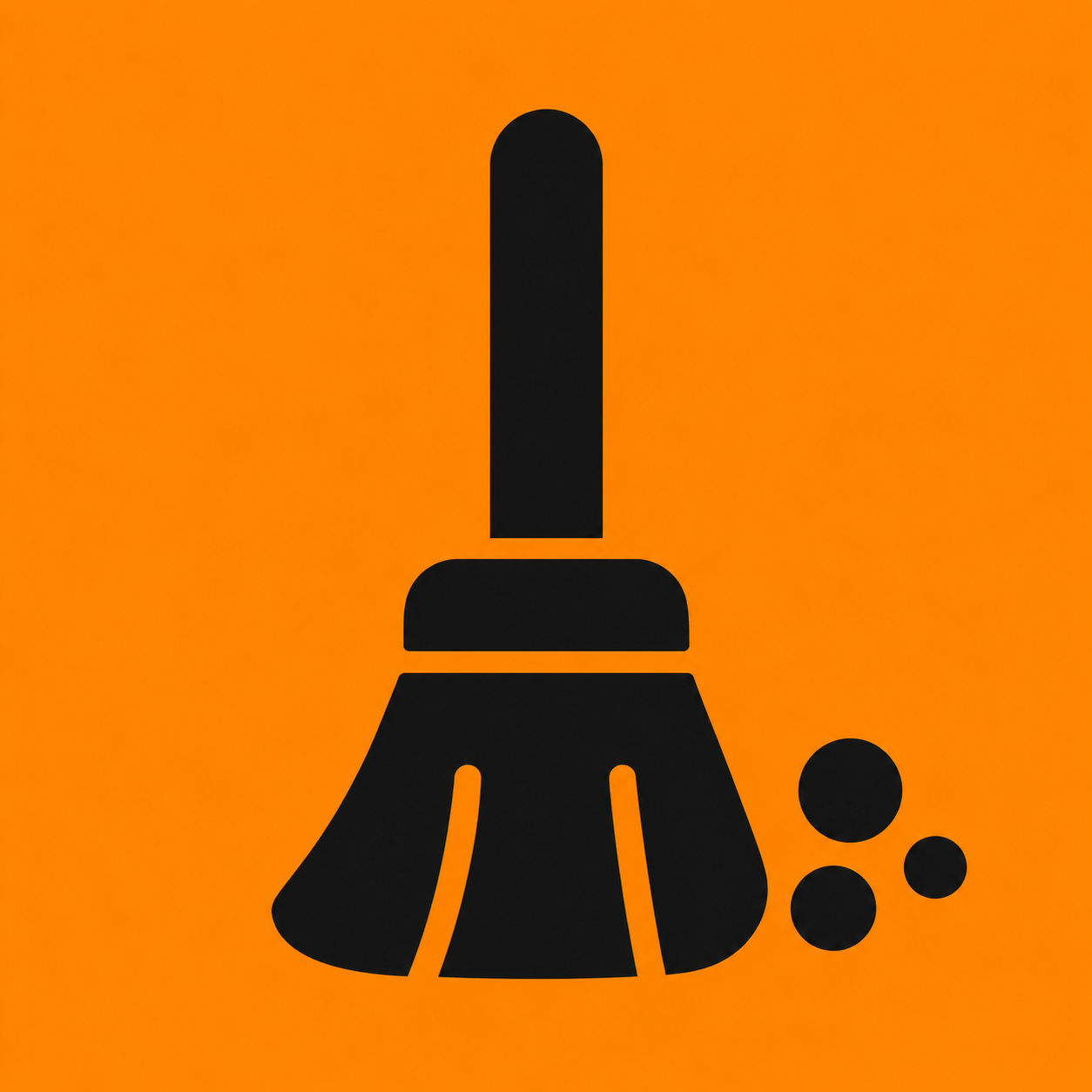 Pixel broom sweeping dust